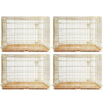 24-42" Collapsible Copper Gold Dog Crate GLD24/30/36/42