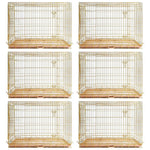 24-42" Collapsible Copper Gold Dog Crate GLD24/30/36/42