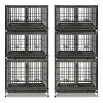 43" Three-Tier Foldable Dog Crate 43TTS