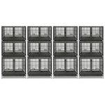 43" Three-Tier Foldable Dog Crate 43TTS