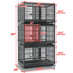 42" Stackable Dog Crate with Divider 43T (Standard Height)
