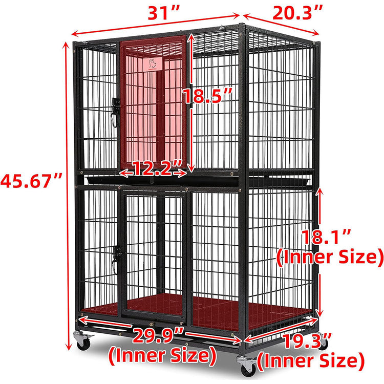 31" Two-Tier Dog Crate 46A