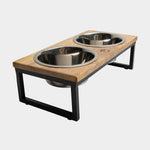 GF Pet Wood & Metal Elevated Feeder