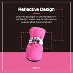 Waterproof Reflective Dog Boots – Winter Warm Anti-Slip Pet Shoes with Adjustable Drawstring, for Small Dogs & Puppies (Set of 4)