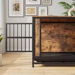 Dog Crate Furniture  Wooden Dog Crate Table Rustic Brown