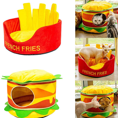 Hamburger French Fries Pet Bed