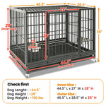 47" Heavy Duty Dog Cage for XL/XXL Dogs 471D02