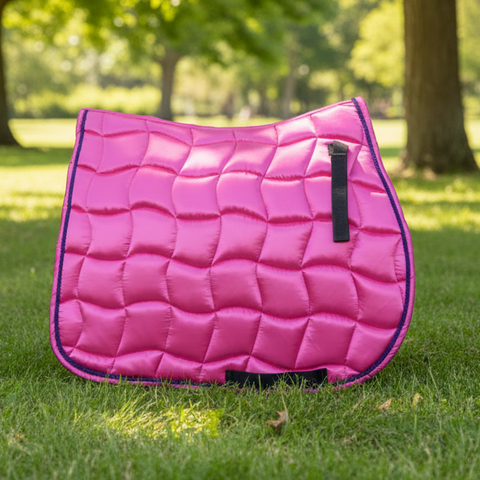 Jumping Horse Saddle Pad with Ear Bonnet and Blushing Boot / Bell Boot option