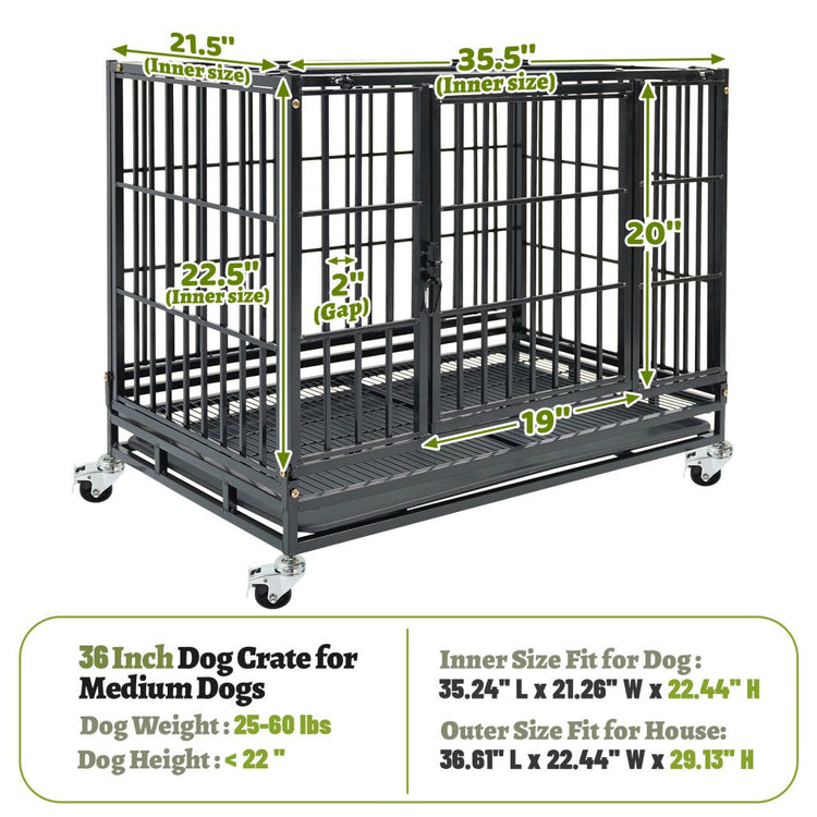 37" Stackable Heavy Duty Dog Kennel 371D04