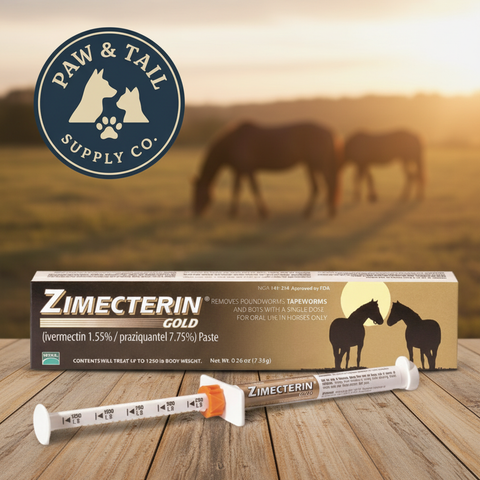 Merial Zimecterin Gold Dewormer Paste Horses 7.35g Treats Tapeworms Bots 1250 lb