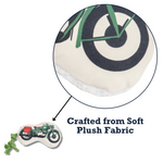 Country Living Retro Army Motorcycle with Squeaker & Crinkle Paper Plush Dog Toy