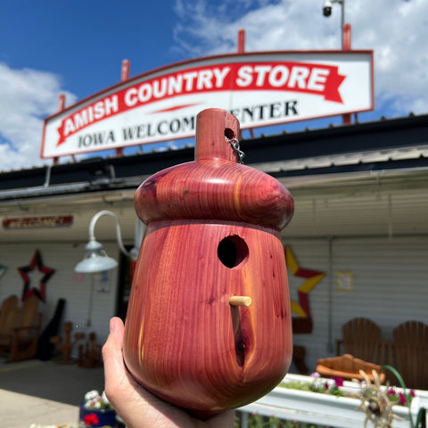 Amish Handmade Solid Red Cedar Acorn Bird Houses
