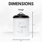 Country Living Set of 3 Pet Treat Storage Canisters – Black & White