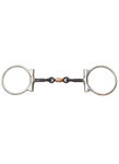 "Signature" Dogbone Roller Sweet Iron Dee Snaffle Bit w/Copper Inlay