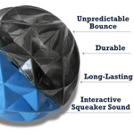 Country Living Geometric Textured Ball Dog Chew Toy, Interactive Rubber Toy for Mental Stimulation – Large