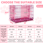 24-42" Collapsible Pink Dog Crate RED24-42