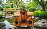 DecorBites™ Handmade 6-Hole Hanging Bird House