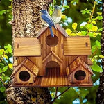 DecorBites™ Handmade 6-Hole Hanging Bird House