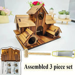 DecorBites™ Handmade 6-Hole Hanging Bird House