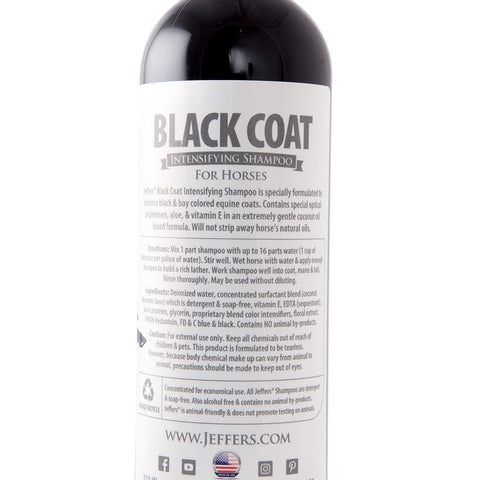 Jeffers Equine Black Coat Intensifying Horse Shampoo for Black & Bay Coats