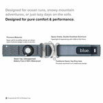 Premium Dog Collar by Blue Small Feathered Rose