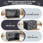 kefit Dog Crate Cover Kennel Cover Black/Paw 42 inch Size 42