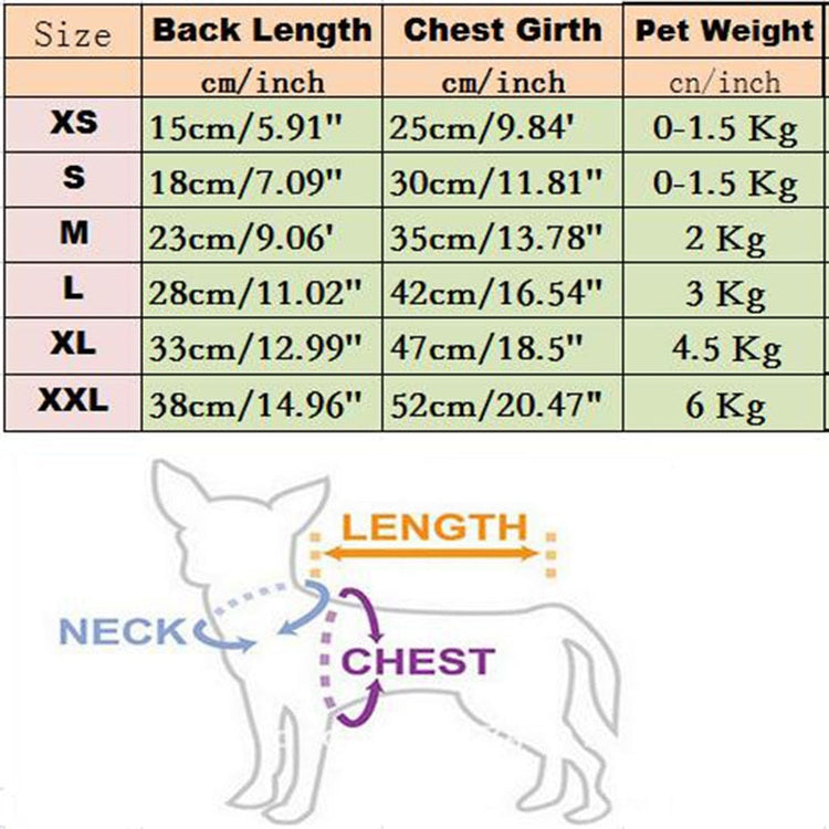 XS-2XL Winter Warm Pet Sweater