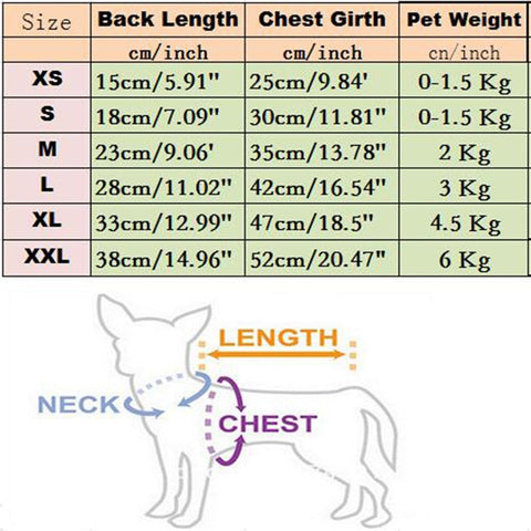XS-2XL Winter Warm Pet Sweater