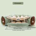 Collapsible Removable Cat Tunnel Tube With Cat Bed Set