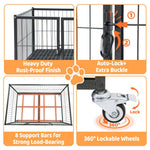 42" Stackable Dog Crate 43T+WHLP02