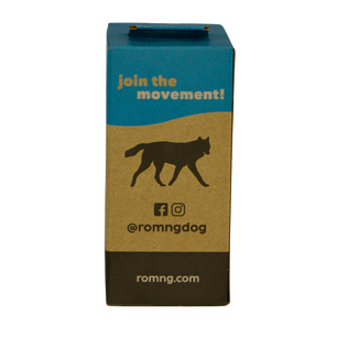 bio-based dog poop bags + bamboo dispenser
